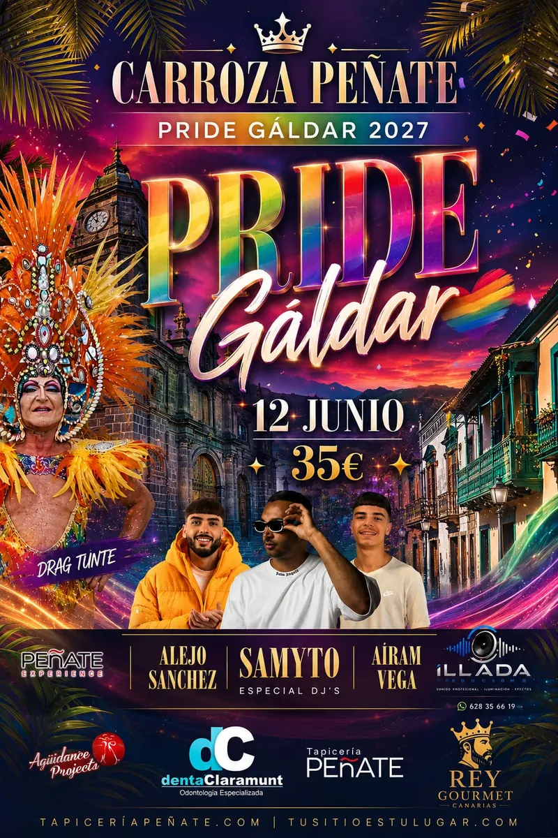 Carroza Peñate en el Orgullo Gay de Gáldar, 12 de junio de 2027
